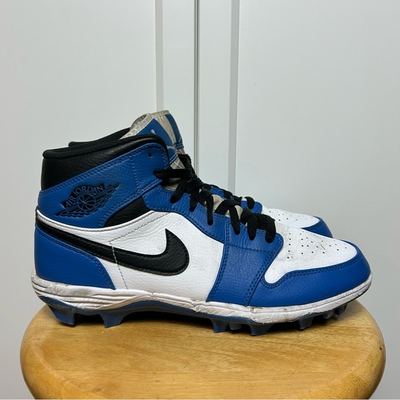 jordan 1 cleats football blue